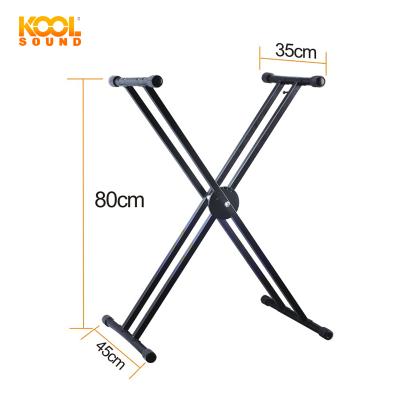 China Dual X Kool Sound Stable Dual X Adjustable Custom Keyboard Stands Steel Black for sale