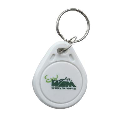 China NTAG213 13.56Mhz access control ABS keytag rfid keyfob for hotel romm for apartment for sale