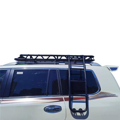 China Durable universal 4x4 car roof basket/luggage rack/roof basket with ladder for fj150 fj200 patrol for sale