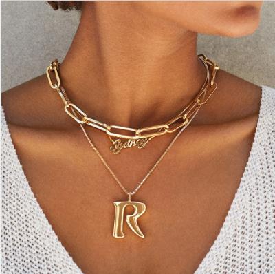 China 2021 Wholesale New Design Women's Chain Necklace Gold Plated Alloy Necklace Jewelry for sale