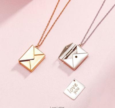 China CLASSIC 925 Sterling Silver Letter Love You Necklace Wholesale Gift for sale