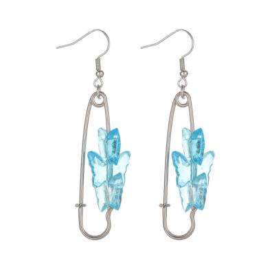 China Multicolor Earrings New Transparent Casual/Sporty Butterfly Earrings for sale