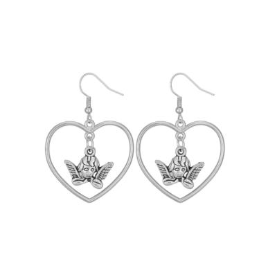 China Retro Angel Love Wing Hollow Casual/Sporty Fashion Mushroom Earrings for sale