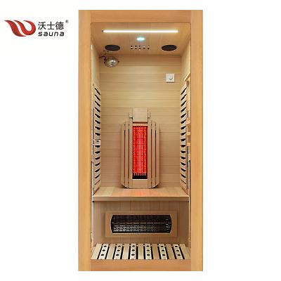 China Computer Control Panel Easy Install Type Sauna Room 1 Person Use Infrared Home Sauna for sale