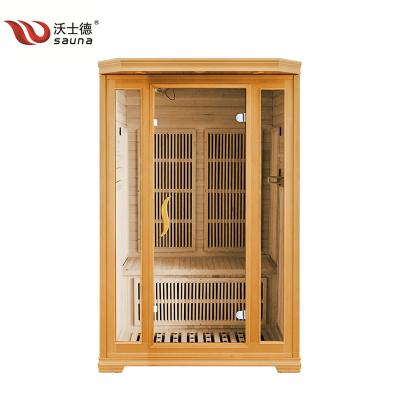 China Computer Control Panel Easy Install Type Sauna Room 2 Person Use Infrared Home Sauna for sale