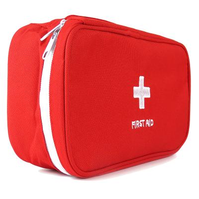 China Customized Shape Custom Portable Home Care 600d Red Bag Small Aid Kit Emergency Medical Bag for sale