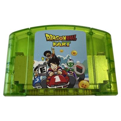 China Factory Sale High Quality TV Visual Transparent Game Card Green Cartridges For N64 Dragon Ball N64 Dragon Ball Transparent Green for sale