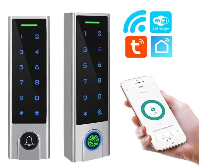 中国 tuya waterproof/waterproof superior digital biometric wifi door locks door locks fingerprint rfid products fashion access control smart system 販売のため