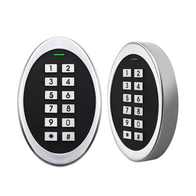 China Top Selling Waterproof/Waterproof Digital EM 125Khz RFID Card RFID Access Control System Waterproof Ellipse Design Metal Keypad for sale