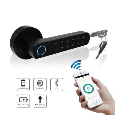 China Biometric Fingerprint Reader Door Lock, 255+100 Users Tuya Mobile Door Smart Home Electric Blue-tooth APP Digital Smart Lock à venda