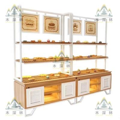 China Environmental friendly bread display cabinet with bakery logo board on top for advertising cake display cabinet perfectly for sales for sale