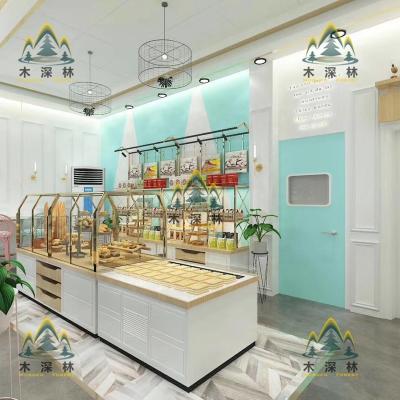 China Stylish environmental friendly bakery and cafe design with display cabinet bread tray perfect for product sales promotion bakery rack for sale