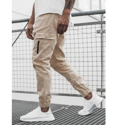 China Anti-Wrinkle Mens Drawstring Trouser Pants Casual Solid Color Cargo Pants for sale