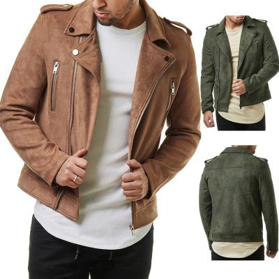 China New Product Quality Men Motorcycle Jacket Crop Quality Plus Size Velvet Leather Jacket for sale