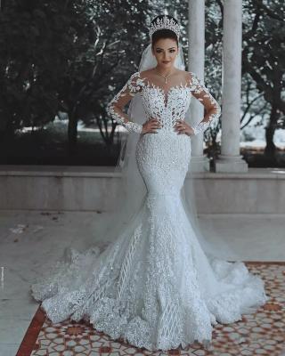 China 2021 Factory Wholesale Slim Bodycon Lace Wedding Dress Mermaid Wedding Dress Dry Cleaning for sale