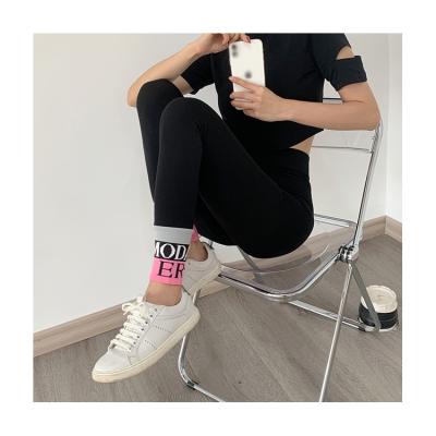 China Nine Hundred Pin Antibacterial High Quality Wearing Ashes Modaier Tight Gaiters Skinny Yoga Pants for sale