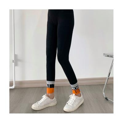 China Factory Direct Sale Antibacterial Gray Orange Wais Modier Nine Point Pants High for sale