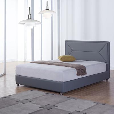 China Leather Upholstered Modern Soft Bed Bed Frame For King Bed for sale