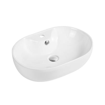 China Art Basin Chaozhou Ceramic White Modern Bathroom Ceramic Sanitary Oval Sink Ware Easy Cleaning for sale