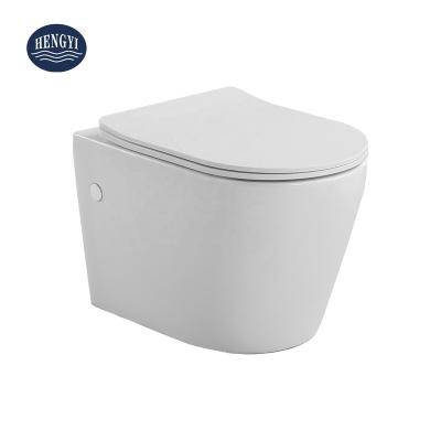 China High Quality Bathroom Sanitary Ware Ceramic Design Wc Hung Toilet Cistern Wall Rimless Hidden Flush Watermark Certification for sale