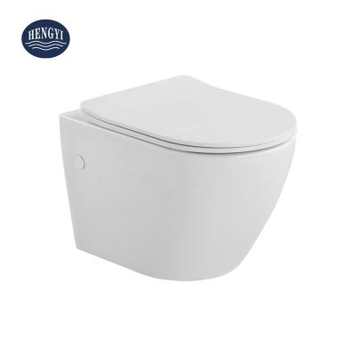 China Standard High Quality Hidden Cistern Wall Hung Toilets Sanitary Ware Concealed Tank Rimless Flush Modern Design for sale