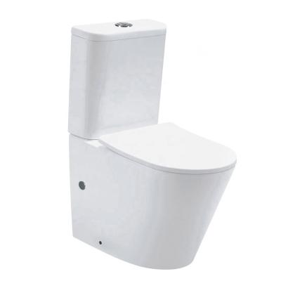 China Double-Flow Short Small Size Two Piece Toilet Back To The Wall Sanitary Ware Wc en venta