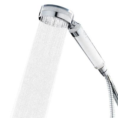 China Bathroom High Quality Water-saving ABS Handheld Transparent Shower Head Without Diverter for sale