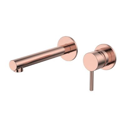 China Wholesale Price Metered Faucets Single Hole Rose Gold Bathtub Wall Mounted Bath Faucet Bathroom Faucet for sale