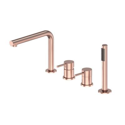 China Metered Faucets Bathroom Premium Shower Brushed Rose Gold Brass Bathtub Shower Faucet for sale