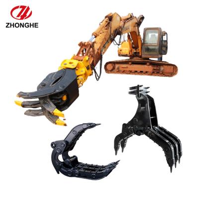 China Durable 25-30T Mechanical Excavator Grab For Hitachi Komatsu Sany for sale