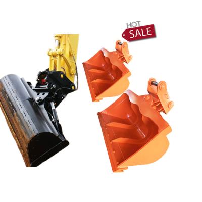 中国 Cleaning Hydraulic Tilt Excavator Bucket Q355B NM400 Hardoc500 Optinal 販売のため