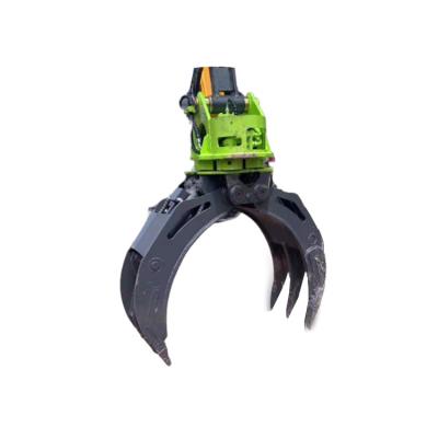 China Durable Q355B Material Hydraulic Excavator Wood Grapple For CAT320 Te koop