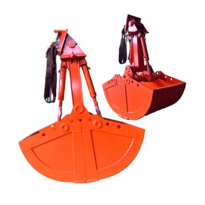 China Double Cylinder Mini Excavator Clamshell Bucket , Hydraulic Excavator Grab Bucket for sale