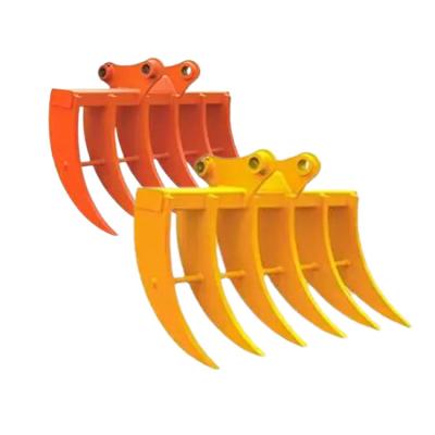 China Heavy Duty Tilting Excavator Rake Bucket , Durable Excavator Sieve Rake Bucket for sale