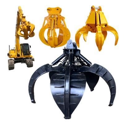 China 5 Finger Hydraulic Rock Grab for 20-24 Ton Excavators, 1 CBM, 1200 KGS for sale