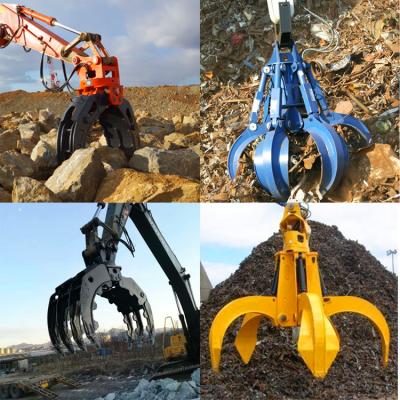 中国 OEM ODM Orange Peel Rotating 20-50 Ton Excavator Rock Grab 販売のため