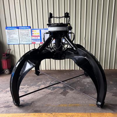 China Orange Peel Rotating Excavator Rock Grab Q355B NM400 Hardox500 for sale