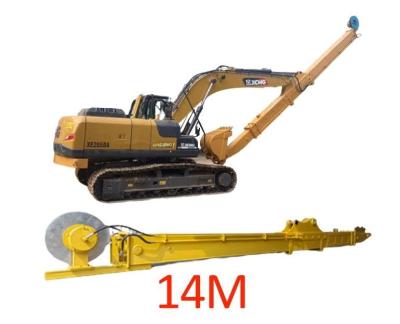 China Komatsu PC200 Sturdy Hydraulic Telescopic Excavator Boom 14m Long Reach With Bucket for sale