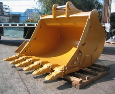 China Sandblasted Excavator Rock Bucket With 25mm Q345B Tooth Plate for sale