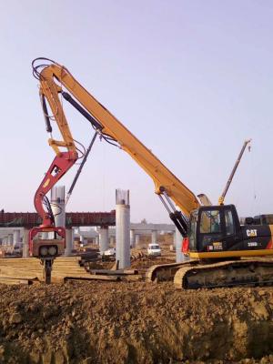 China Pile Driving And Pile Pulling Excavator Pile Driving Arm CAT340 Customized With Pile Driver for sale