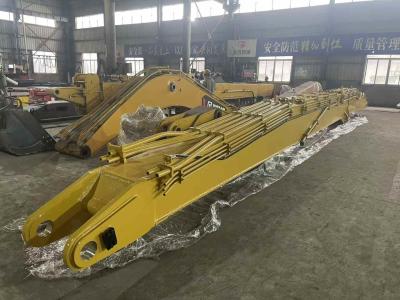 China Excavator pile driving arm CAT349 22m Q355B material size arm opening angle of about 160 ° for sale