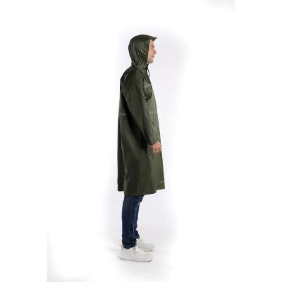 China Single Rainwear Factory Supply Customer Raincoat Heavy Duty PVC Logo Adult Long Hooded Raincoat Single Person Directly for sale