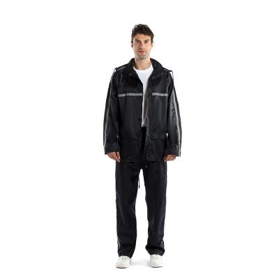 China High Quality Waterproof Bachelorette Rainwear 0.18mm 190T Polyester 100% PVC Fabric Reflective Safety Rainsuit for sale