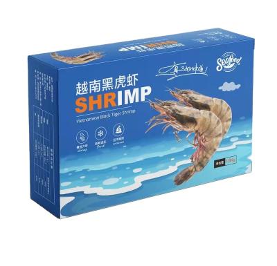 China Hot Selling Seafood Packaging Customized PP Hinge Shrimp Takeout White Seafood Food Packaging Box for sale