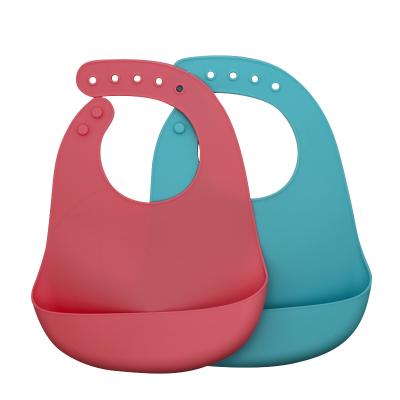 China Plant Feeding Sustainable Food Grade Waterproof Silicone Baby Bibs for sale