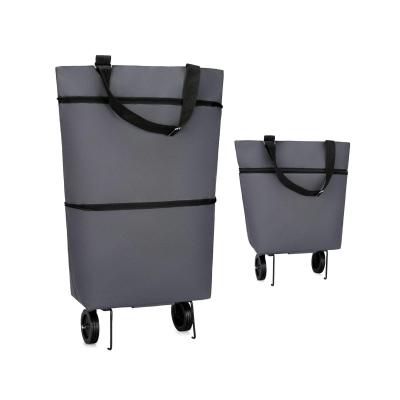 China Factory Customized Folding Grocery Cart Folding Shopping Bag With Wheels For Fruits And Vegetables for sale