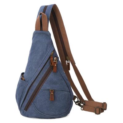 China Daily Casual Small Shoulder Rucksack Sling Bag Canvas Sling Bag Canvas Daypack Backpack For Men Women Outdoor Cycling Rucksack for sale