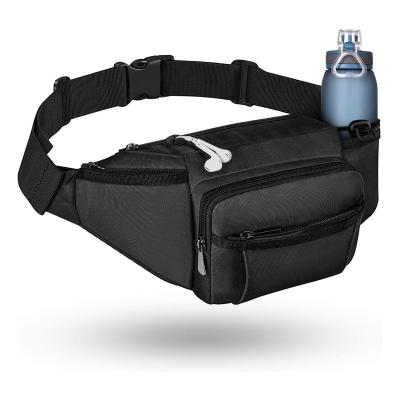 China Water Proof Sports Fanny Pack Running Belt Waist Bag For Bottle Holder for sale