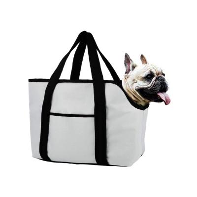 China Viable Wholesale Polyester Travel Portable Airline Approved Pet Carrier Tote Bag For Dog Cat for sale