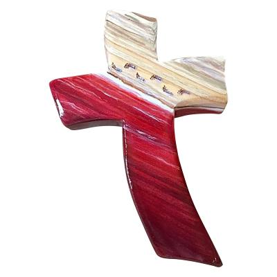 China CLASSIC Wooden Divinely Handmade Wooden Cross Crosses and Footprints of Scripture Blocks for sale